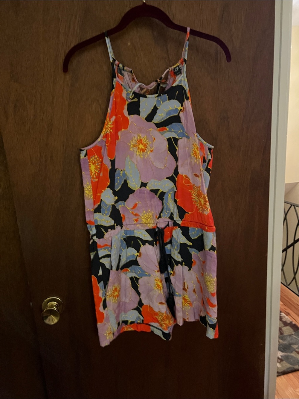 LOFT Multicolor Floral Halter Romper